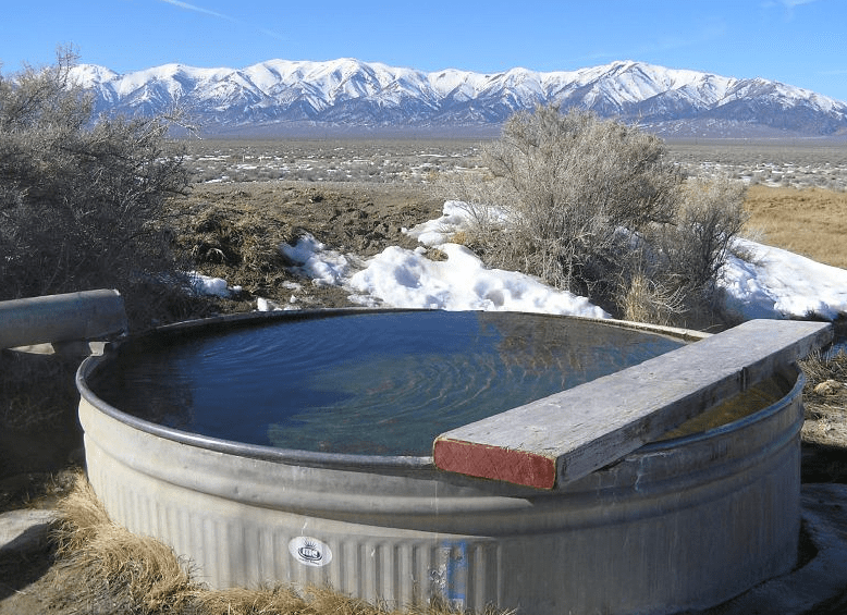 A random hot spring tub in Nevada. Photo: Clark Weber