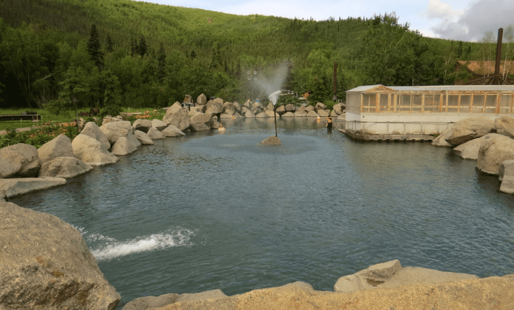 Different types of hot springs in Alaska. 
